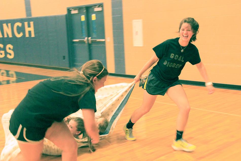 Students participate in a game during Winning for Whitaker.