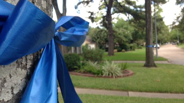 The Cypress community showed their support of the police by putting up blue ribbons in the area.