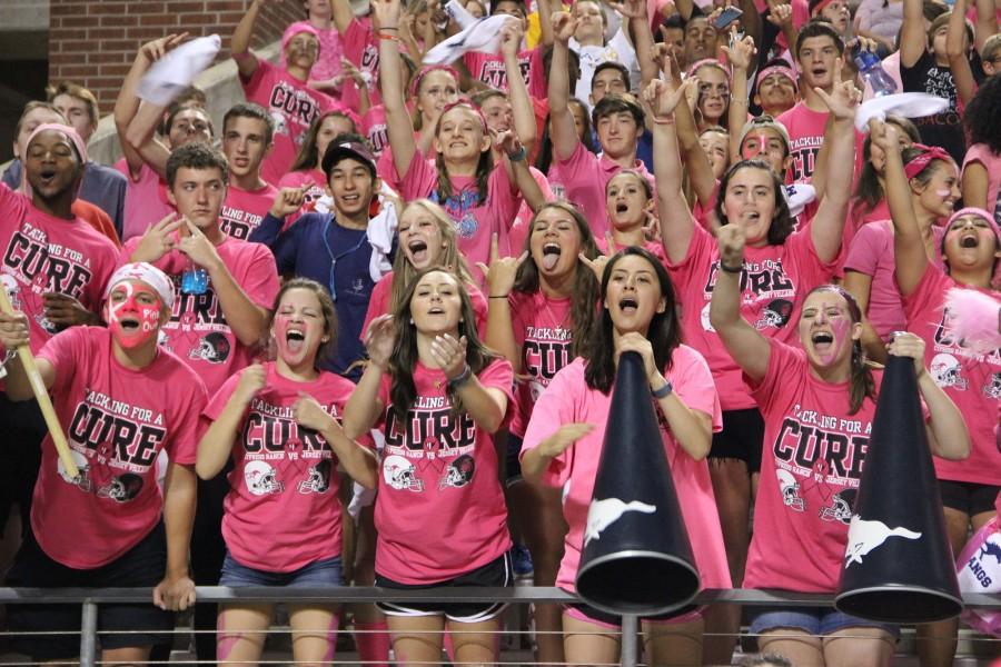 Students Show Support During Pink Out Game