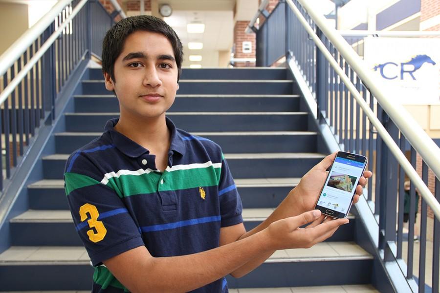 Shankar poses with his app.