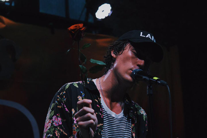 Lead singer of LANY, Paul Klein, performing during the SXSW Music Festival in Austin, Texas