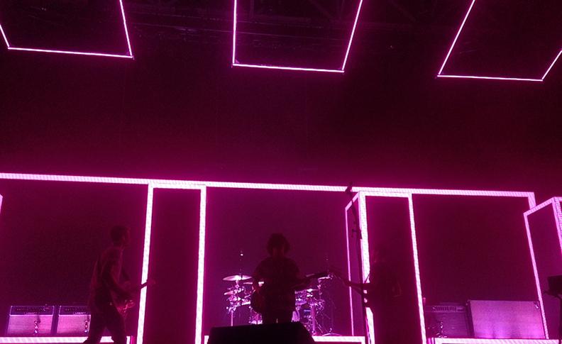 The 1975 performing at the Woodlands Pavilion.