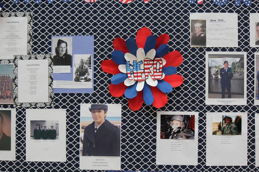 The PALs at Cypress Ranch created a Wall of Fame for various US veterans.